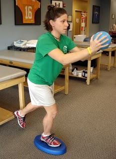 a girl demonstrates exercises